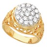 Mens Diamond Cluster Ring 1 CTW Ref 435644