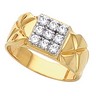 Mens Diamond Cluster Ring .54 CTW Ref 570484