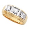 Mens 3 Stone Diamond Ring 1.13 CTW Ref 891952