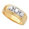 Mens 3 Stone Diamond Ring .33 CTW Ref 685263