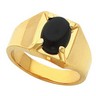 Mens Oval Onyx Ring 12 x 10mm Ref 783798