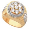 Mens Diamond Cluster Ring 1.38 CTW Ref 971440