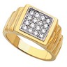 Mens Diamond Cluster Ring .5 CTW Ref 268088