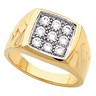 Mens Diamond Cluster Ring .63 CTW Ref 279935