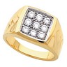 Mens Diamond Cluster Ring .63 CTW Ref 279935