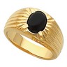 Mens Oval Onyx Ring 9 x 7mm Ref 416234