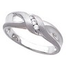 Mens 3 Stone Diamond Ring .1 CTW Ref 623008