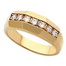 7 Stone Mens Diamond Ring .28 CTW Ref 858951