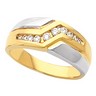 Two Tone 10 Stone Mens Diamond Ring .35 CTW Ref 214347