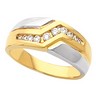 Two Tone 10 Stone Mens Diamond Ring .35 CTW Ref 214347