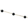 6mm Solid Black Onyx Station Necklace 18 inches Ref 327990