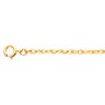 1.5mm Lasered Titan Gold Rope Chain Spring Ring Clasp Ref 618882