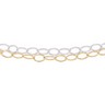 Two Tone Double Strand Oval Link Chain with Lobster Clasp 17 inch Ref 426677