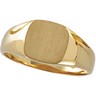 Mens Solid Signet Ring with Brush Finished Top 10 x 10mm Ref 513404