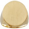 Mens Solid Signet Ring with Brush Finished Top 20 x 17mm Ref 846874