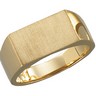 Mens Signet Ring with Brush Finished Top 11 x 15mm Ref 754774