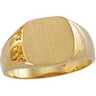Mens Signet Ring with Brush Finished Top 18 x 18mm Ref 165007