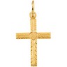 Childs Cross Pendant with Heart 13 x 10mm Ref 193679