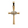 Cross Pendant with Wedding Bands 20 x 14mm Ref 524340