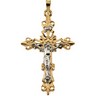 Two Tone Crucifix Pendant Height: 35.0mm; Width: 24.0mm Ref 142059