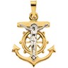 Two Tone Mariners Cross Pendant Height: 15.0mm; Width: 16.0mm Ref 865004