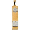 Two Tone Mezuzah Pendant 28 x 6mm Ref 467324