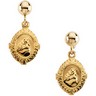 St. Anthony Ball Dangle Earrings 12 x 9mm Ref 428262