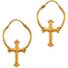 Cross Hoop Earrings 11 x 8mm Ref 805824