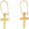 Earwire with Crucifix Earrings 14 x 9mm Ref 695599