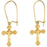 Earwire with Crucifix Earrings 13 x 9mm Ref 349993