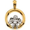 Two Tone Angel Pendant 15mm Ref 485352