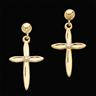 Cross Ball Dangle Earrings with Diamond 18 x 13mm Ref 361845