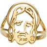 Face of Jesus Chastity Ring for Men 10K Yellow Gold 23mm Ref 218245
