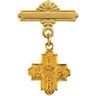 4 Way Cross Baptismal Pin 12 x 12mm Ref 469129