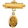 St. Christopher Heavy Baptismal Pin 12 x 9mm Ref 854289