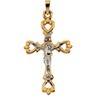 Two Tone Crucifix Pendant Ref 395605