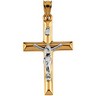 Two Tone Crucifix Pendant 25 x 17mm Ref 550512