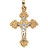 Two Tone Crucifix Pendant 47 x 36mm Ref 108115