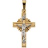Two Tone Crucifix Pendant Ref 769331