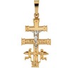 Two Tone Cara Vaca Cross Pendant Ref 350747