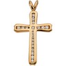 Cross Pendant with Diamond 24 x 17mm .26 CTW Ref 558596