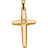 Cross Pendant with Diamond 23 x 14mm .04 CTW Ref 182794