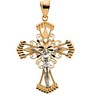 Two Tone Crucifix Pendant Ref 809155