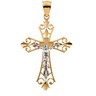 Two Tone Crucifix Pendant Ref 102872