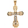 Two Tone Crucifix Pendant Ref 771570