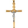 Two Tone Crucifix Pendant Height: 35.5mm; Width: 24.0mm Ref 933094