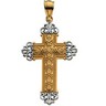 Two Tone Cross Pendant 32.5 x 20.5mm Ref 548249