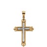 Two Tone Cross Pendant 33.5 x 22.5mm Ref 251274