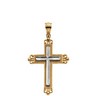 Two Tone Cross Pendant 33.5 x 22.5mm Ref 251274