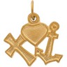 Faith, Hope, & Love Pendant | Height: 10.0mm; Width: 13.5mm | SKU: R41359